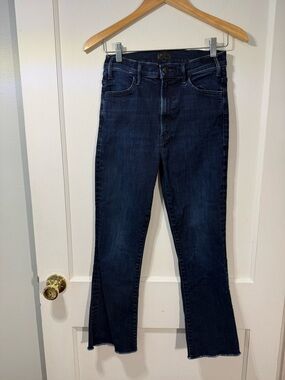 MOTHER Dark Indigo High-Rise Flare Jeans